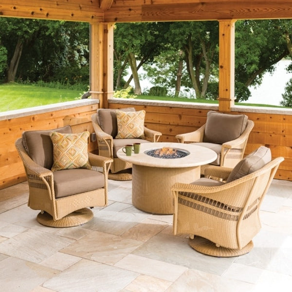 Nantucket Swivel Glider Lounge Chair Premium Wicker Furniture