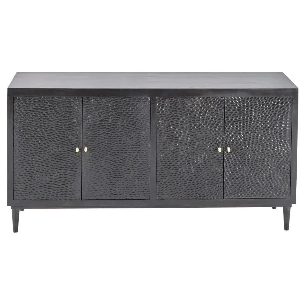 Narissa 4 Door Wood Black Sideboard - LOOMLAN - LOOMLAN - Sideboards