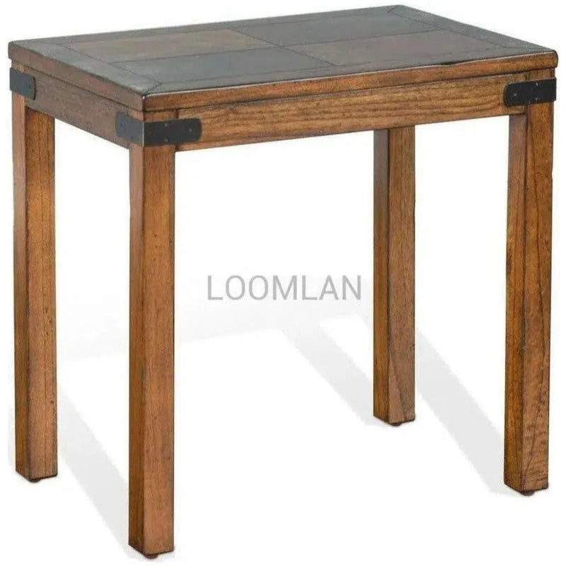 Narrow Purposefully Wood End Table 1 Drawer - LOOMLAN - Sunny D - Side Tables