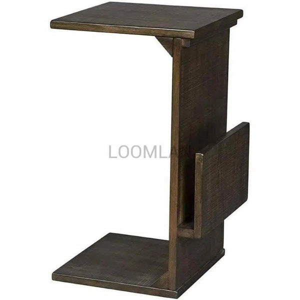 Narrow Wood Manor House Chairside Table - LOOMLAN - Sunny D - Side Tables