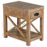 Narrow Wooden Durango Chairside Table - LOOMLAN - Sunny D - Side Tables