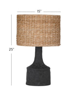 Natrona Black Resin Table Lamp - LOOMLAN - Bassett Mirror - Table Lamps