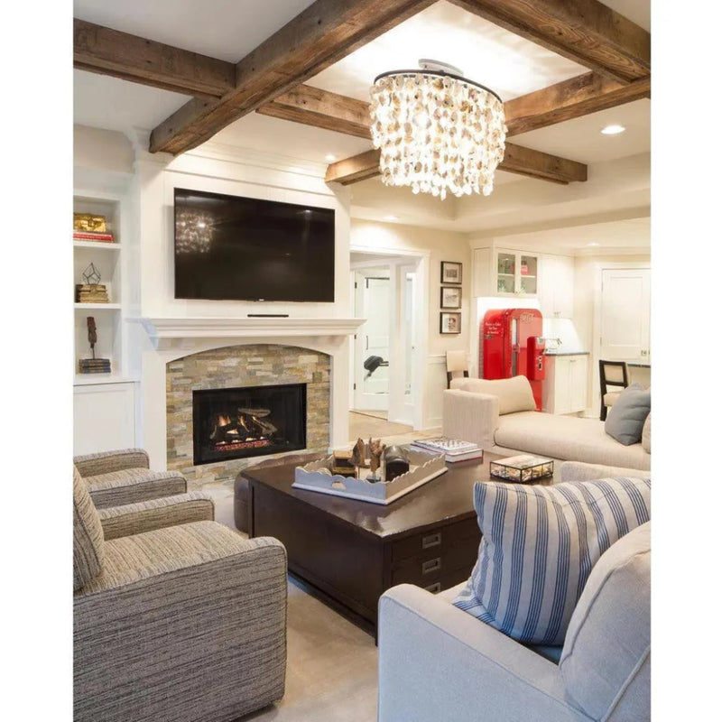 Natural Blacksmith Stillwater Oval Chandelier - LOOMLAN - Currey & Co - Chandeliers
