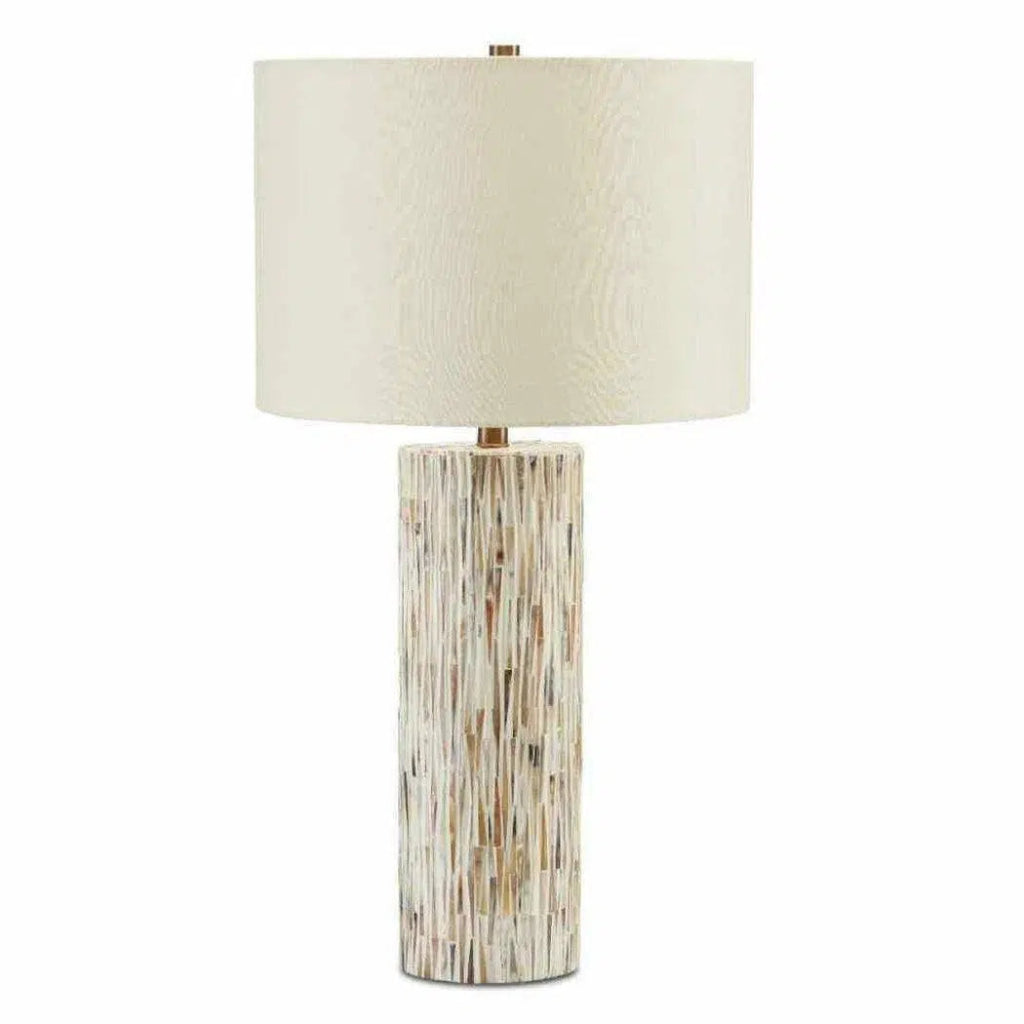 Natural Bone Antique Brass Aquila Table Lamp - LOOMLAN - Currey & Co - Table Lamps