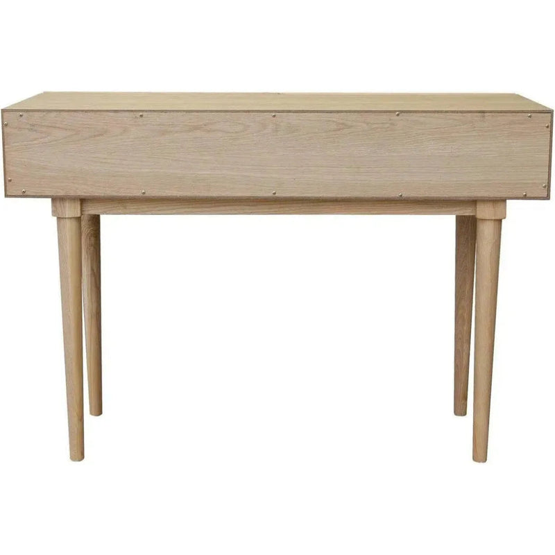 Natural Brown Console Table Drawers Wood Wood Base - LOOMLAN - LH Imports - Console Tables