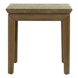 Natural Brown Square Side Table Wood Wood Base - LOOMLAN - LH Imports - Side Tables