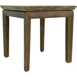 Natural Brown Square Side Table Wood Wood Base - LOOMLAN - LH Imports - Side Tables