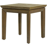 Natural Brown Square Side Table Wood Wood Base - LOOMLAN - LH Imports - Side Tables