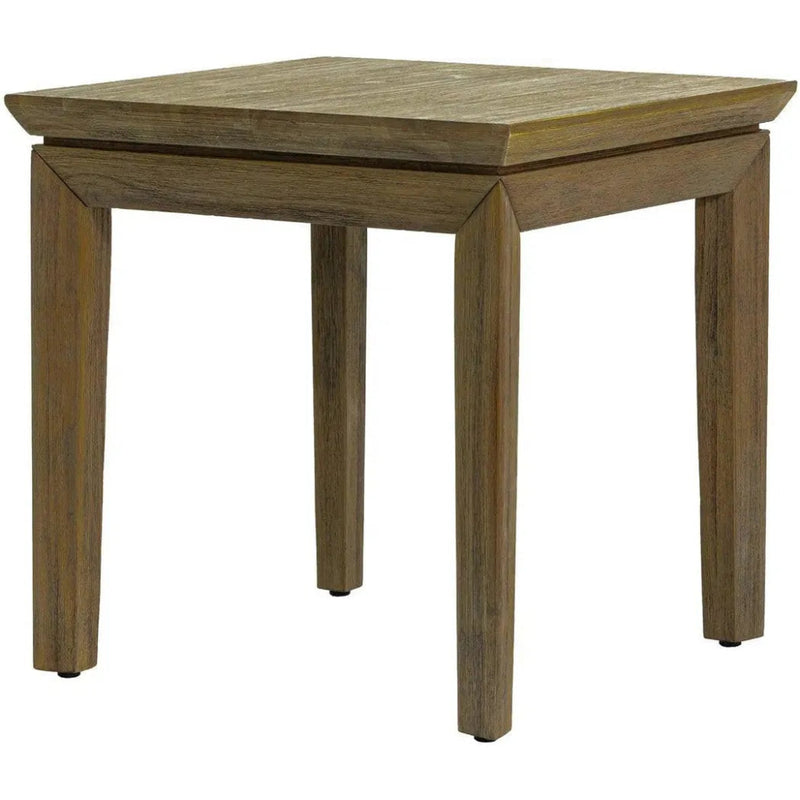 Natural Brown Square Side Table Wood Wood Base - LOOMLAN - LH Imports - Side Tables