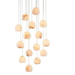 Natural Lazio Round 15 - Light Multi - Drop Pendant - LOOMLAN - Currey & Co - Pendants