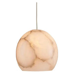 Natural Lazio Round 15 - Light Multi - Drop Pendant - LOOMLAN - Currey & Co - Pendants