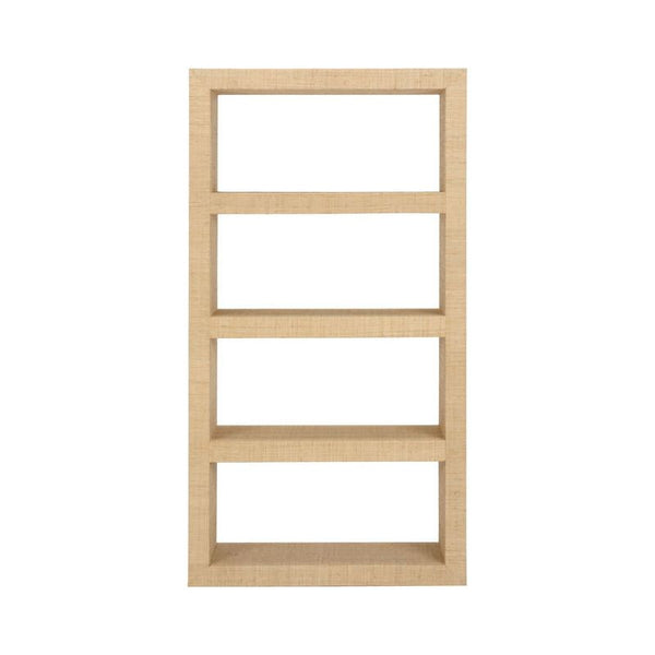 Natural Raffia Warp Book Shelves - LOOMLAN - Chelsea House - Bookcases