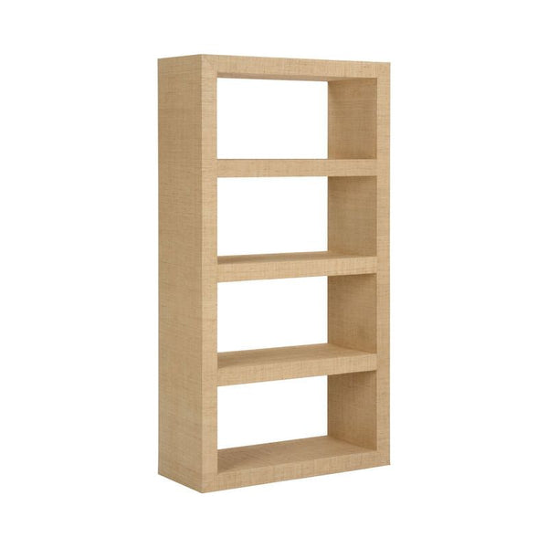 Natural Raffia Warp Book Shelves - LOOMLAN - Chelsea House - Bookcases