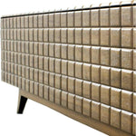 Natural Tone HandSquare Credenza Sideboard for Entryway - LOOMLAN - Victor Betancourt - Sideboards