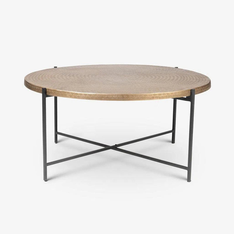 Navi Reclaimed Cast Aluminum Round Coffee Table - LOOMLAN - Urbia - Coffee Tables