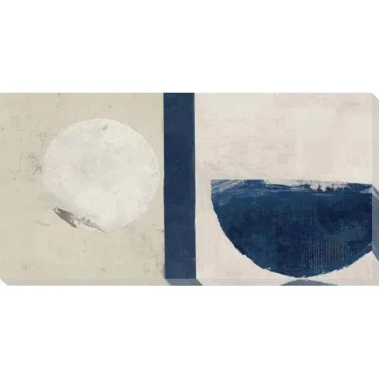 Navy Strokes Indoor Outdoor Wall Art - LOOMLAN - LOOMLAN - Canvas Art