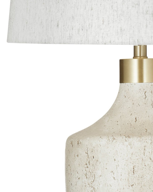 Neecole Cream Cement Table Lamp - LOOMLAN - Bassett Mirror - Table Lamps