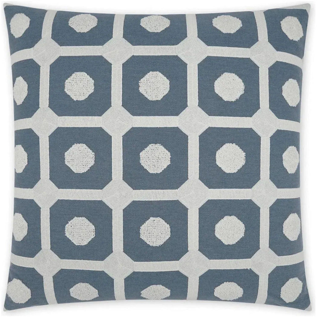 Needle Thread Slate Blue Large Throw Pillow Insert - LOOMLAN - D.V. Kap - Throw Pillows