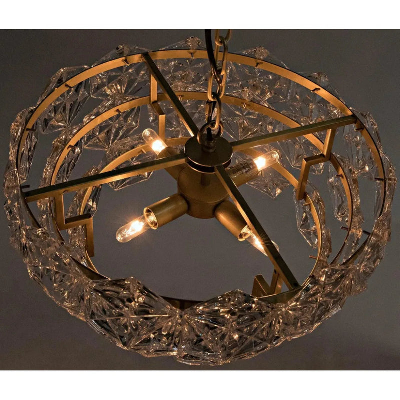 Neive Metal Small Chandelier With Brass - LOOMLAN - Noir - Chandeliers