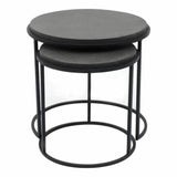 Nesting Tables Set Of 2 Black Contemporary - LOOMLAN - Moe's Home - Side Tables