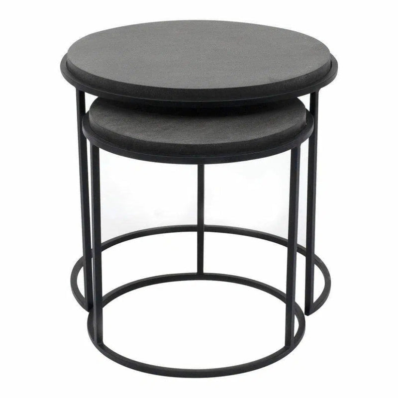 Nesting Tables Set Of 2 Black Contemporary - LOOMLAN - Moe's Home - Side Tables