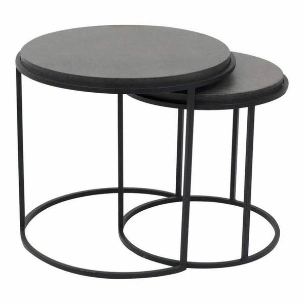 Nesting Tables Set Of 2 Black Contemporary - LOOMLAN - Moe's Home - Side Tables