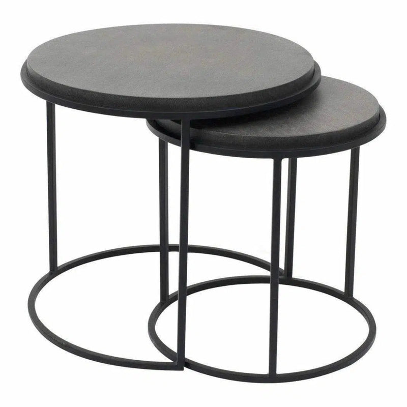 Nesting Tables Set Of 2 Black Contemporary - LOOMLAN - Moe's Home - Side Tables