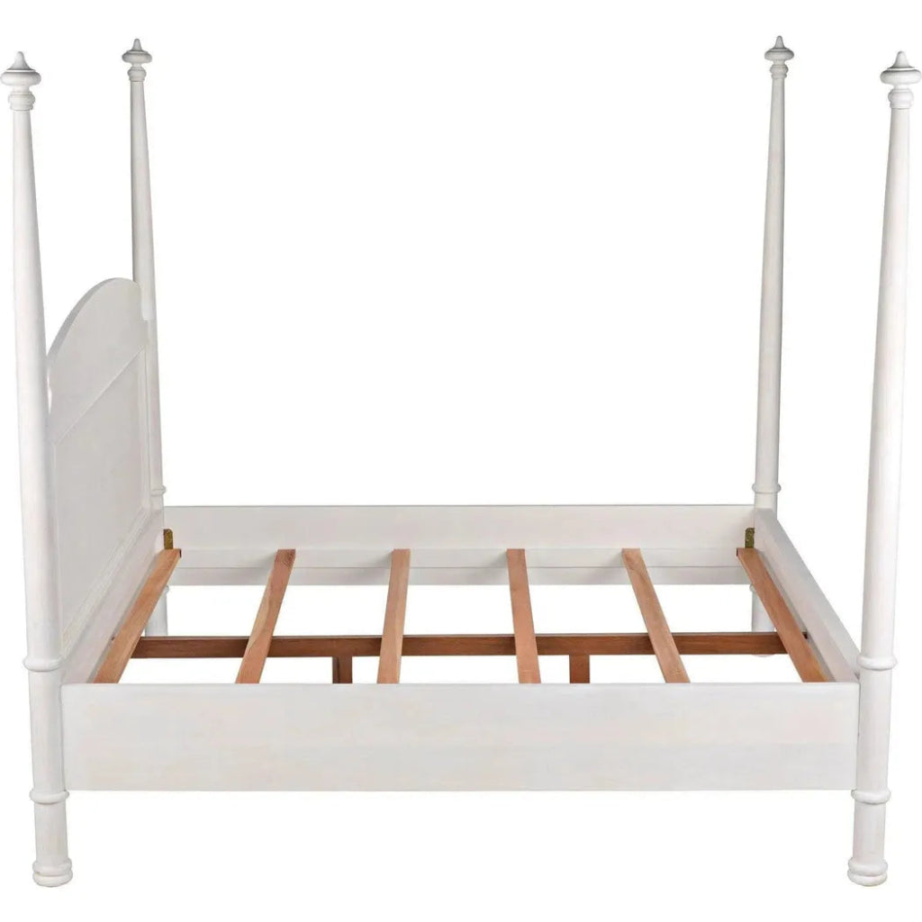 New Douglas Wood White Washed Bed Frame - LOOMLAN - Noir - Beds