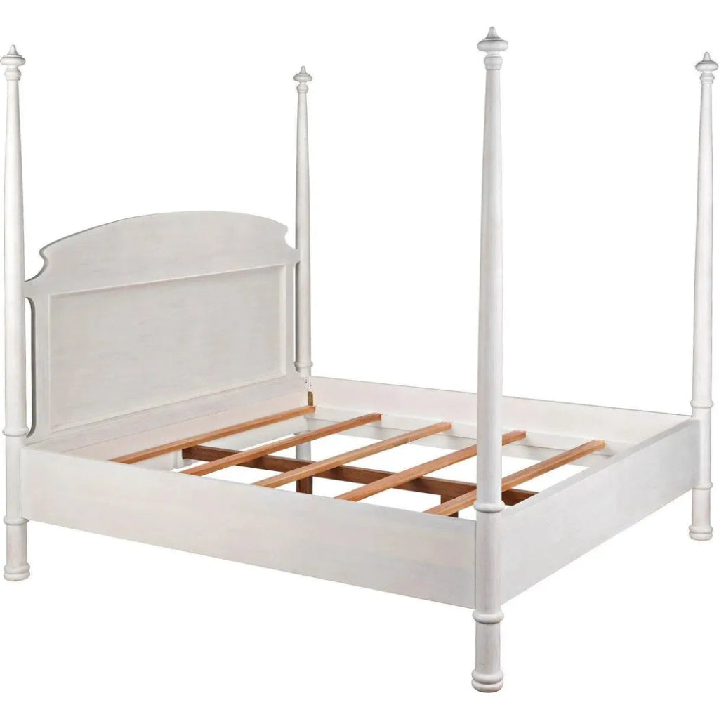 New Douglas Wood White Washed Bed Frame - LOOMLAN - Noir - Beds