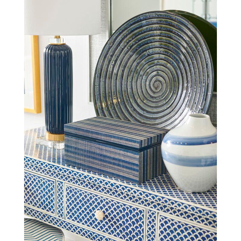 New London Rectangular Shaped Blue Console Table - LOOMLAN - Chelsea House - Console Tables