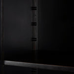 New Tyrol Matte Black Finished Steel Hutch - LOOMLAN - Etageres