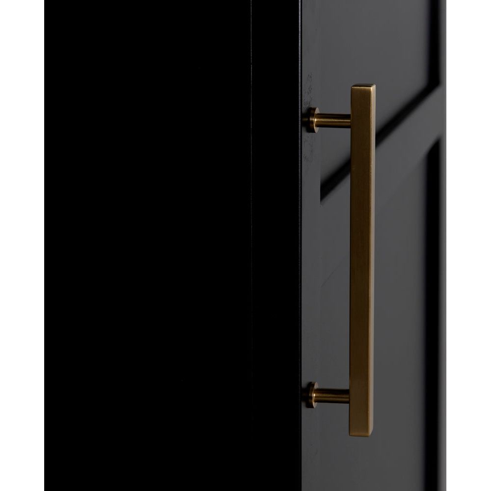 New Tyrol Matte Black Finished Steel Hutch - LOOMLAN - Etageres