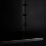 New Tyrol Matte Black Finished Steel Hutch - LOOMLAN - Etageres