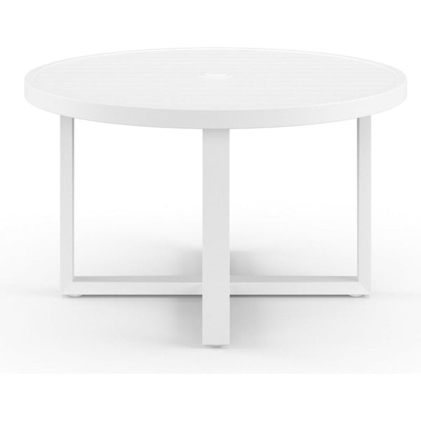 Newport Aluminum Round Outdoor Dining Table - LOOMLAN - Sunset West - Outdoor Dining Tables