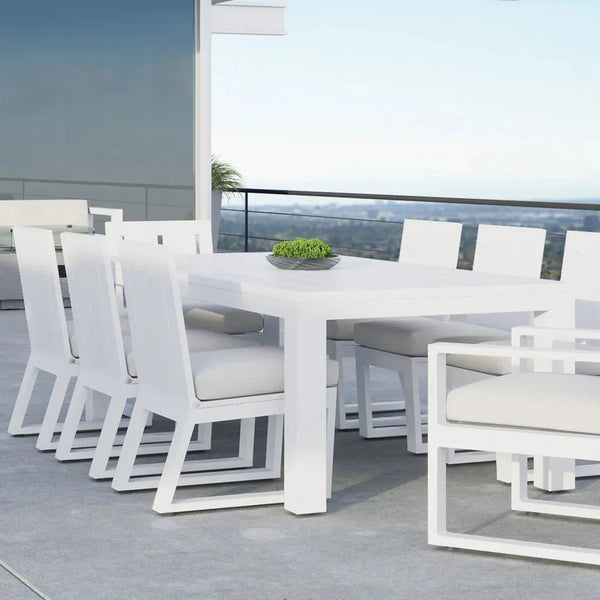 Newport Aluminum Square Outdoor Dining Table - LOOMLAN - Sunset West - Outdoor Dining Tables