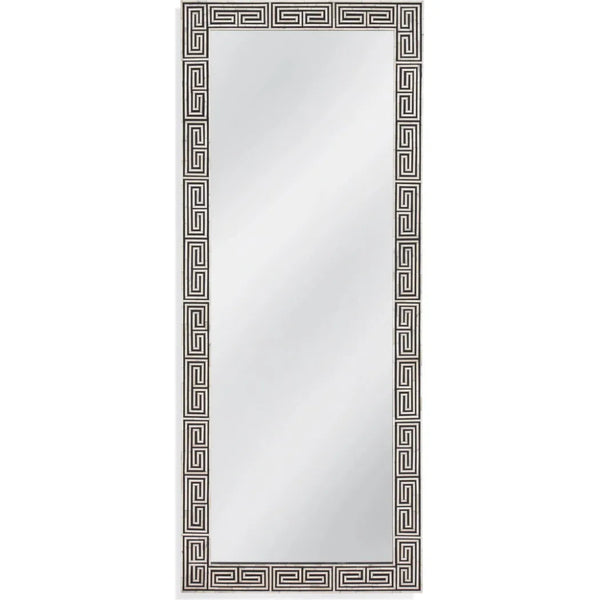 Newton Resin & MDF Black Vertical Floor Mirror - LOOMLAN - Bassett Mirror - Floor Mirrors