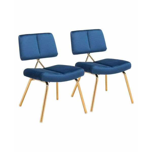Nicole Dining Chair (Set of 2) Blue - LOOMLAN - Zuo Modern - Dining Chairs