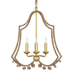 Nimes Lampakanay Rope Gold Chandelier - LOOMLAN - Currey & Co - Chandeliers