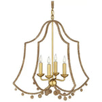 Nimes Lampakanay Rope Gold Chandelier - LOOMLAN - Currey & Co - Chandeliers