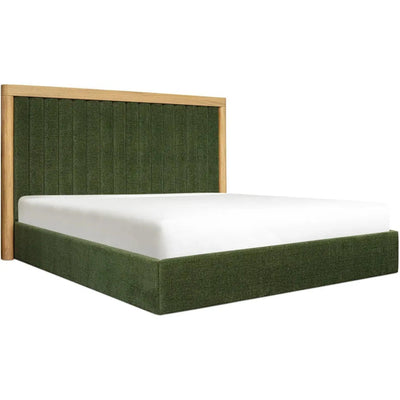 Nina Green Velvet Bed Frame - LOOMLAN - Moe's Home - Beds