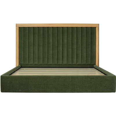 Nina Green Velvet Bed Frame - LOOMLAN - Moe's Home - Beds