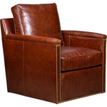 Nina Leather Stylish Comfort Swivel Chair - LOOMLAN - Olivia + Quinn - Club Chairs