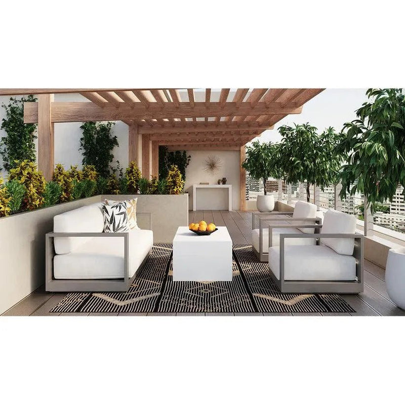 Nomad Concrete Outdoor Rectangular Coffee Table - LOOMLAN - SUNPAN - Outdoor Coffee Tables