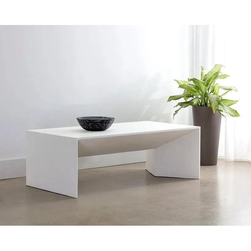 Nomad Concrete Outdoor Rectangular Coffee Table - LOOMLAN - SUNPAN - Outdoor Coffee Tables