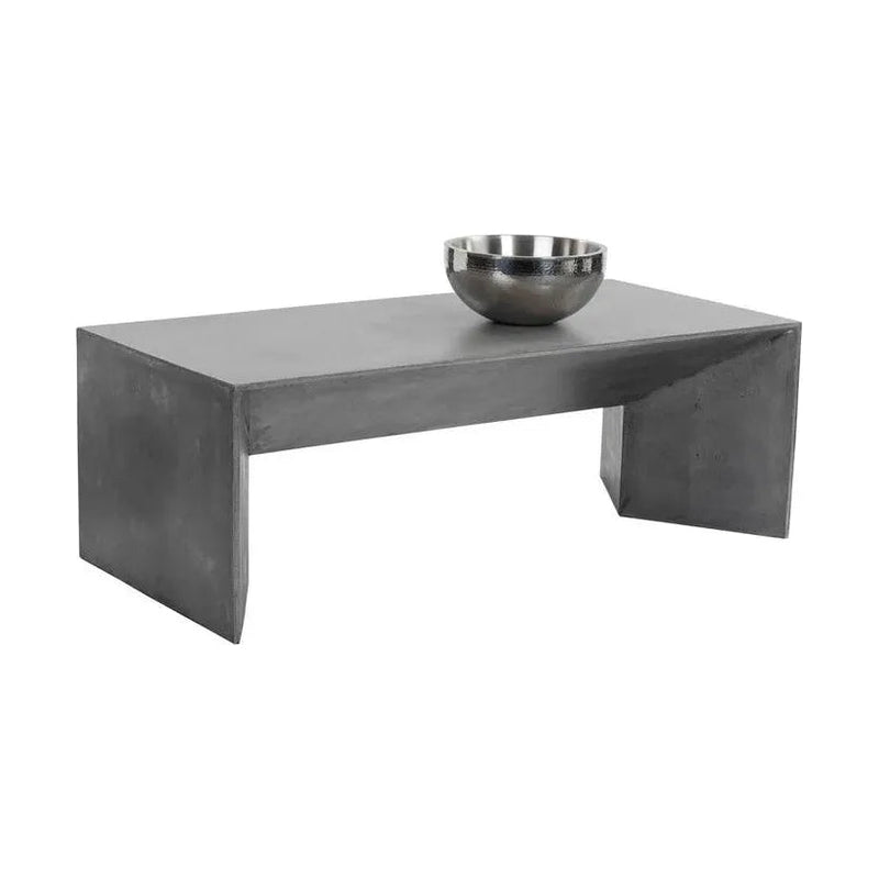 Nomad Concrete Outdoor Rectangular Coffee Table - LOOMLAN - SUNPAN - Outdoor Coffee Tables