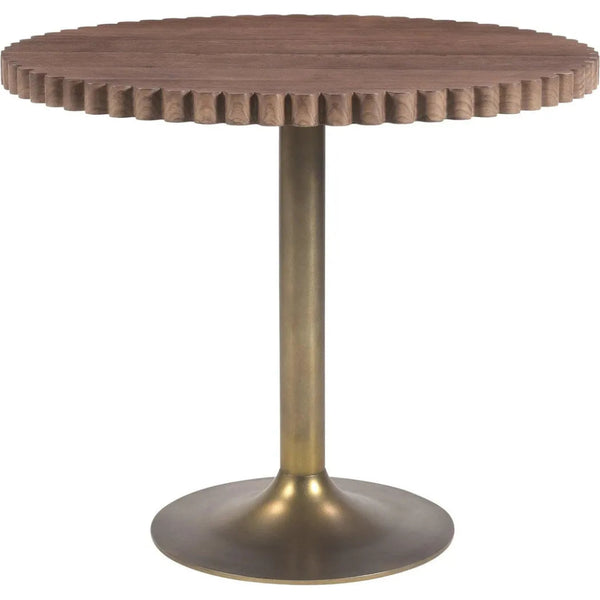 Nomi Wood and Iron Round Brown Cafe Table - LOOMLAN - Moe's Home - Coffee Tables