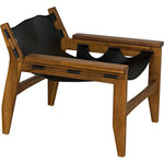 Nomo Chair, Teak with Leather - LOOMLAN - Noir - Accent Chairs