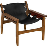 Nomo Chair, Teak with Leather - LOOMLAN - Noir - Accent Chairs