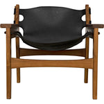 Nomo Chair, Teak with Leather - LOOMLAN - Noir - Accent Chairs