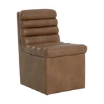 Norm Leather Wheeled Dining Chair - LOOMLAN - SUNPAN - Dining Chairs